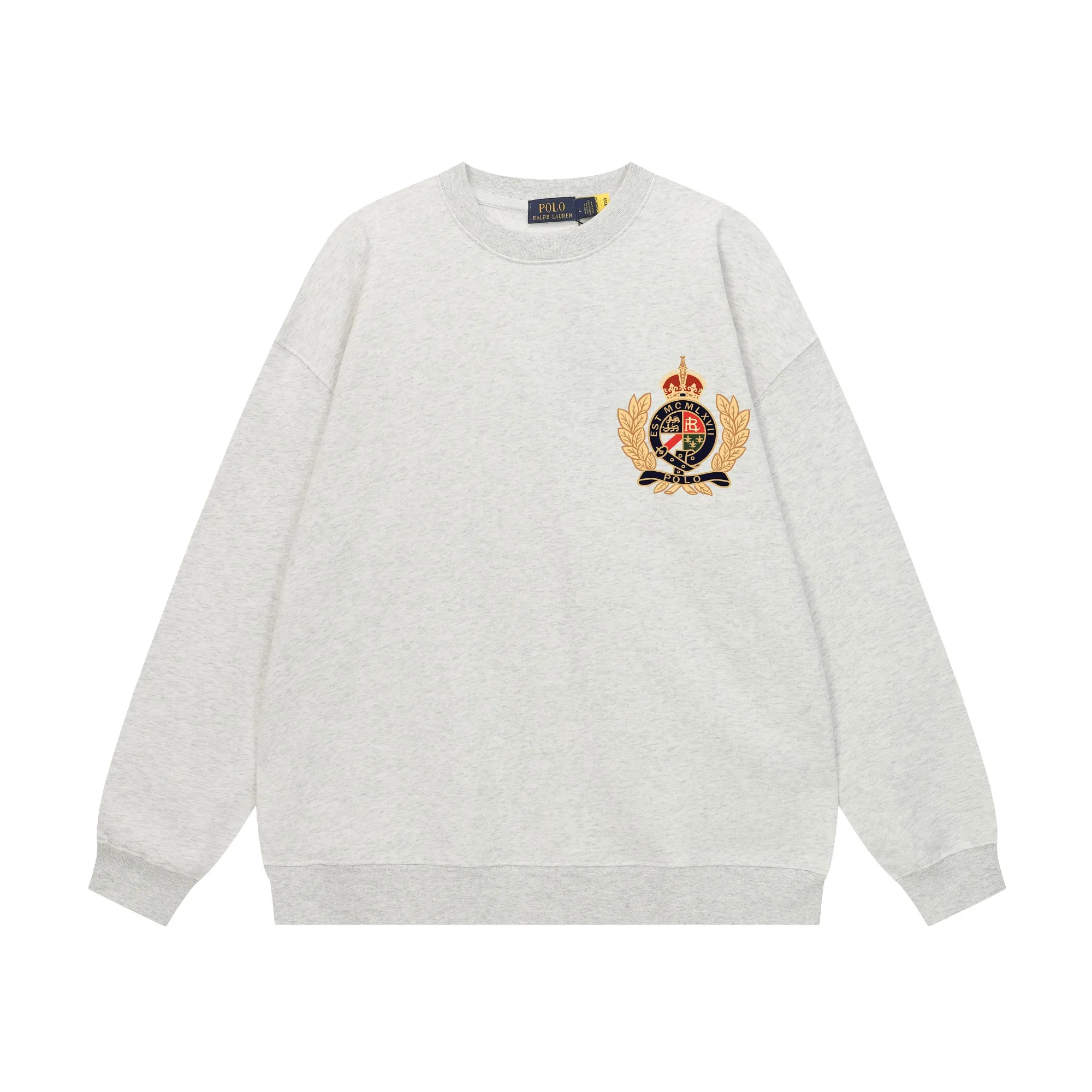 P200 Long-term stock] RalphLauren/Ralph Lauren 2025 autumn and winter new bear letter print 420g heavy large terry sweatshirt Ralph Lauren's age-reducing item, the coat fabric is made of 85% cotton ➕15% polyester, which not only retains the softness, comfort and breathability of cotton, but also adds the wear resistance and wrinkle resistance of polyester fiber, making the clothes more durable and easy to care for. Even in slightly cooler weather, you won't feel stuffy when wearing it. This kind of fabric has a natural crisp feel and is not easy to pill or deform. The bear on the chest is printed with English letters. It is full of color, full of three-dimensionality, and lifelike, adding a bit of liveliness and interest to the whole sweatshirt. There is no pressure to dress, regardless of age or gender. Complete accessories! Color: black, white, navy blue, light floral gray Size: M-L-XL-XXL